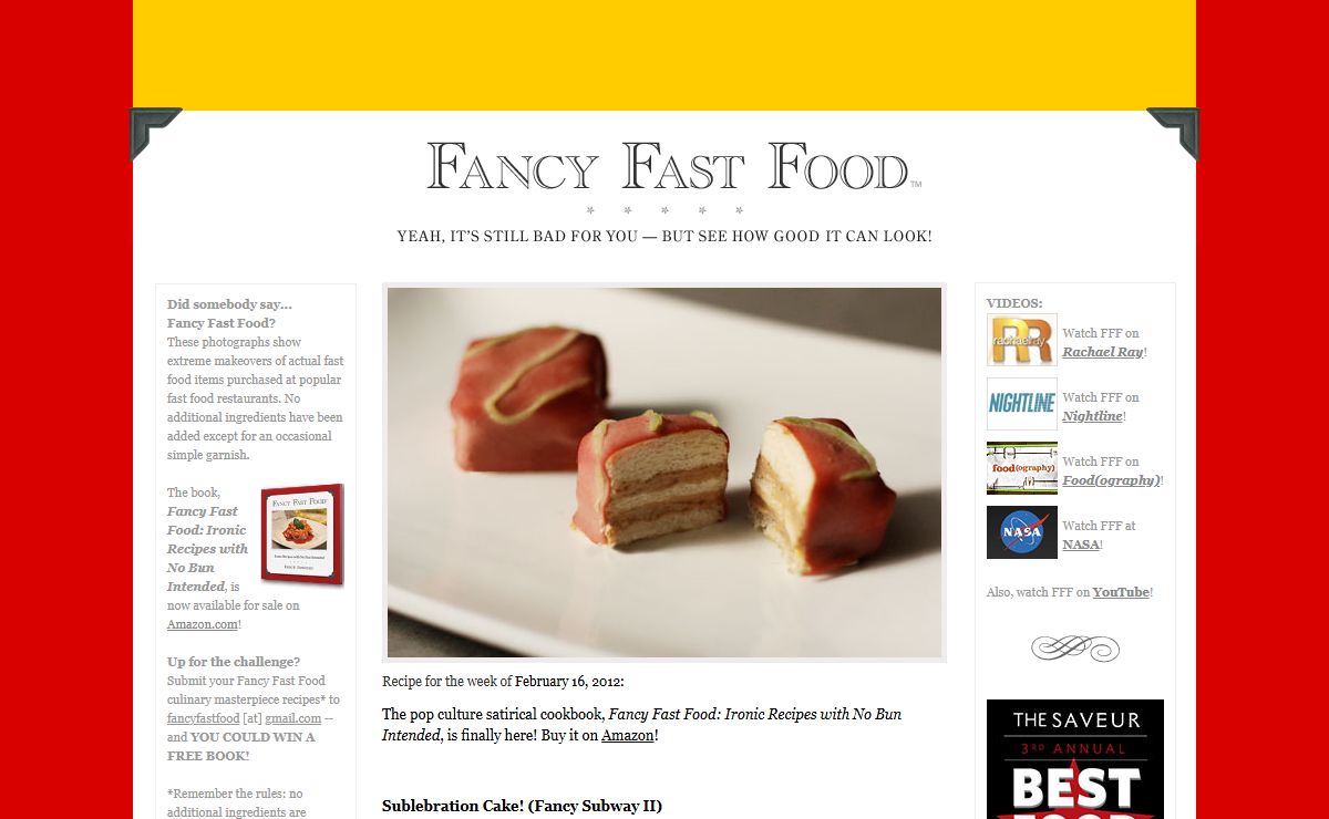 Fancy Fast Food (a food humor blog)
