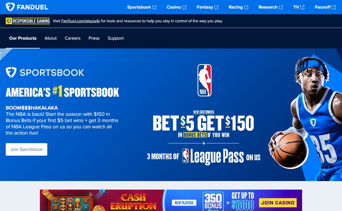 Daily Fantasy Sports and Online U.S. Sportsbook & Casino | FanDuel