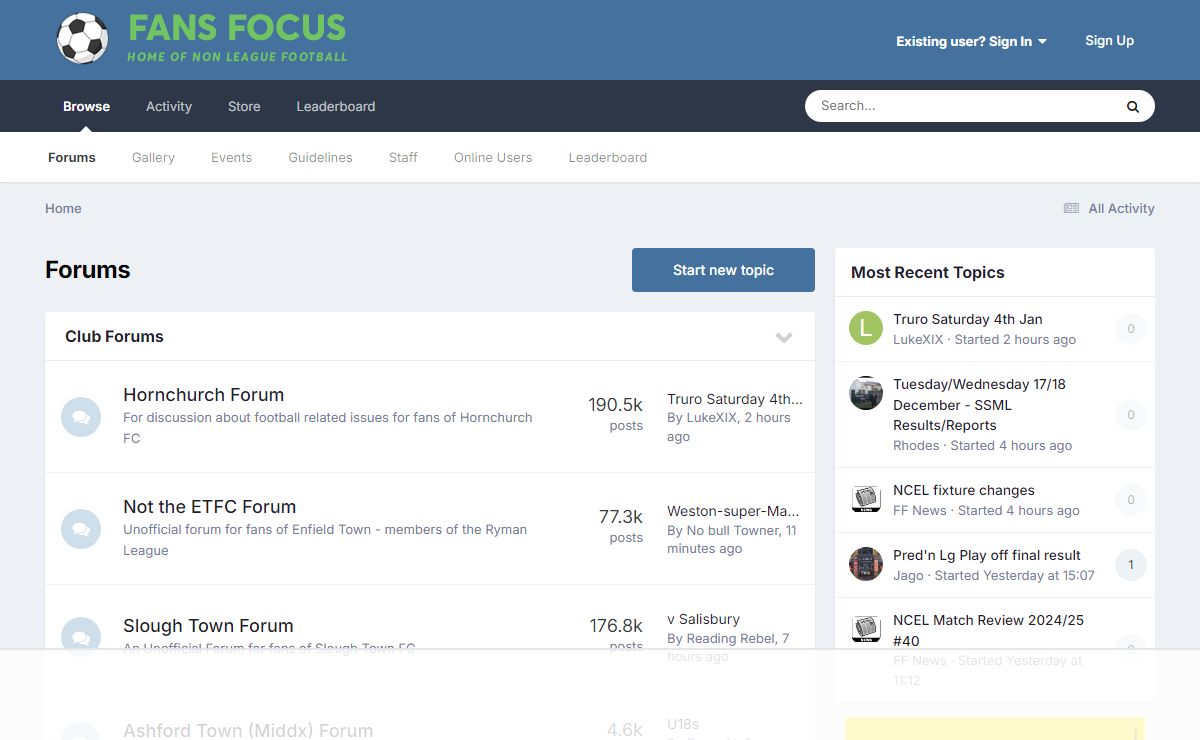 Fans Focus - Non League Football