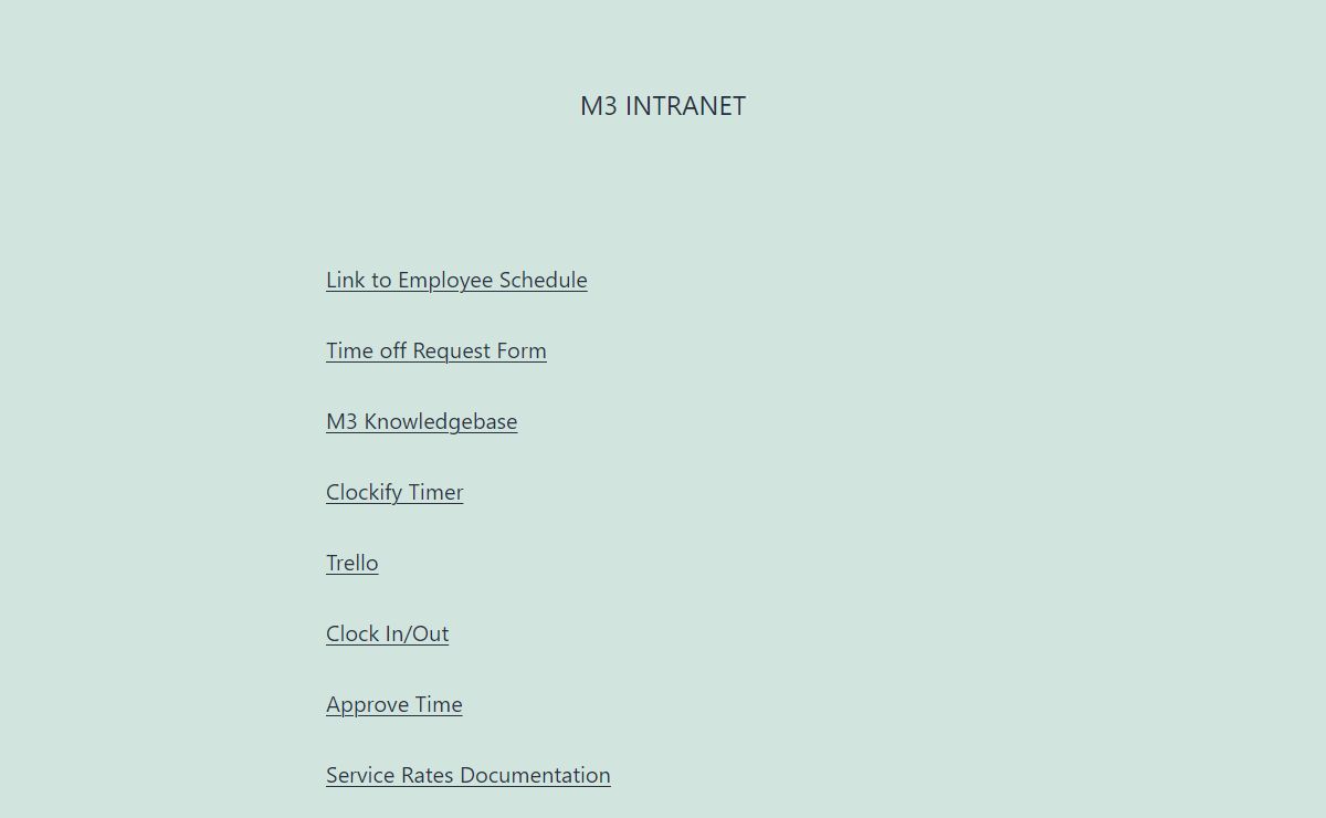M3 Intranet