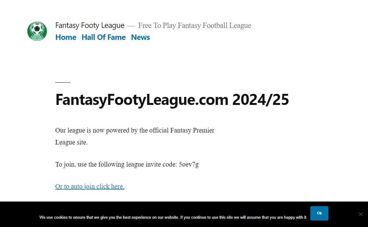 Fantasy Footy League – Free To Play Fantasy Football League