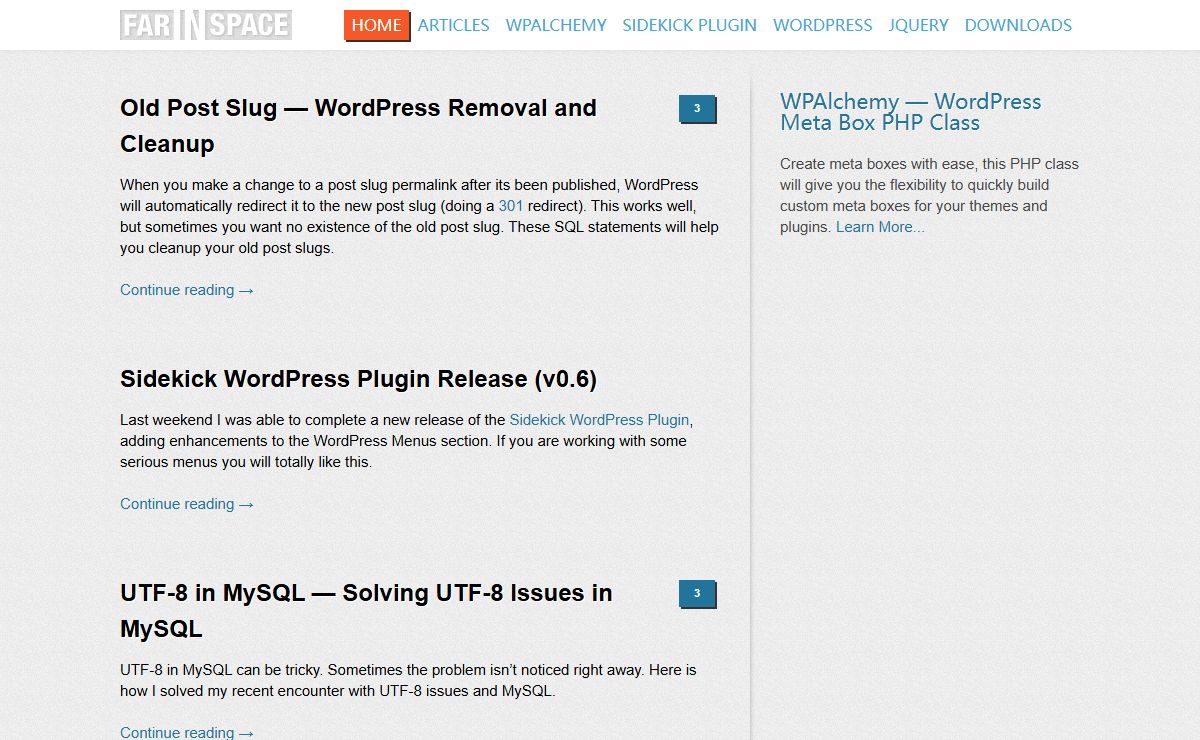 FARINSPACE: Practical Real World Web Development