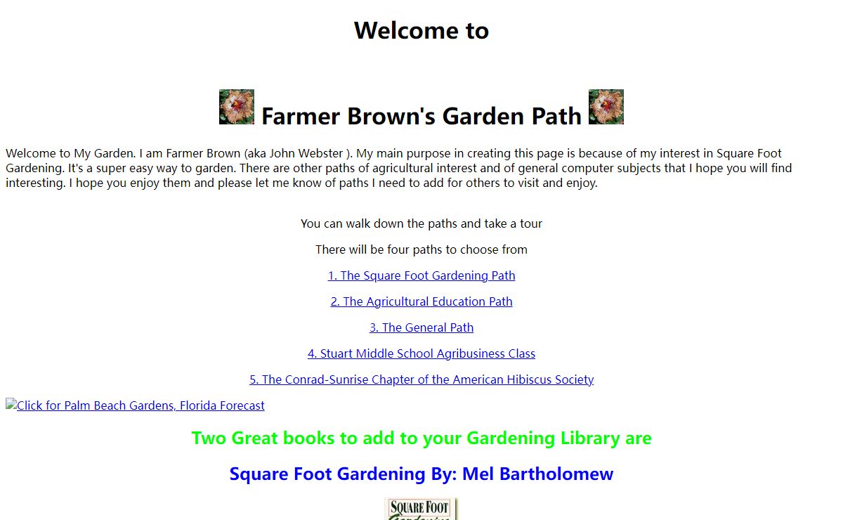Farmer Brown's Garden Path