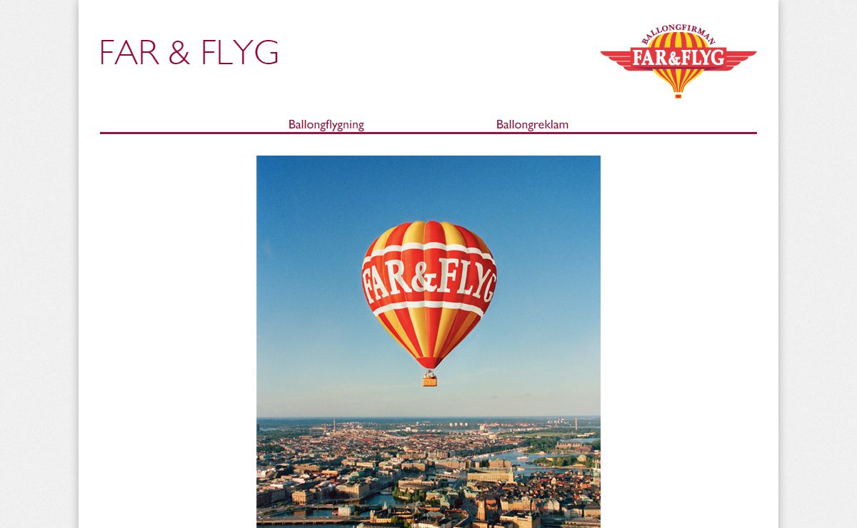 Ballongfirman Far & Flyg - Flyg luftballong