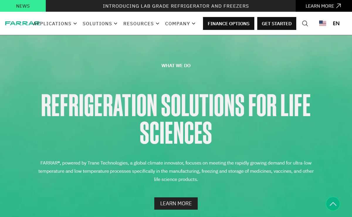 FARRAR | Refrigeration Solutions for Life Sciences