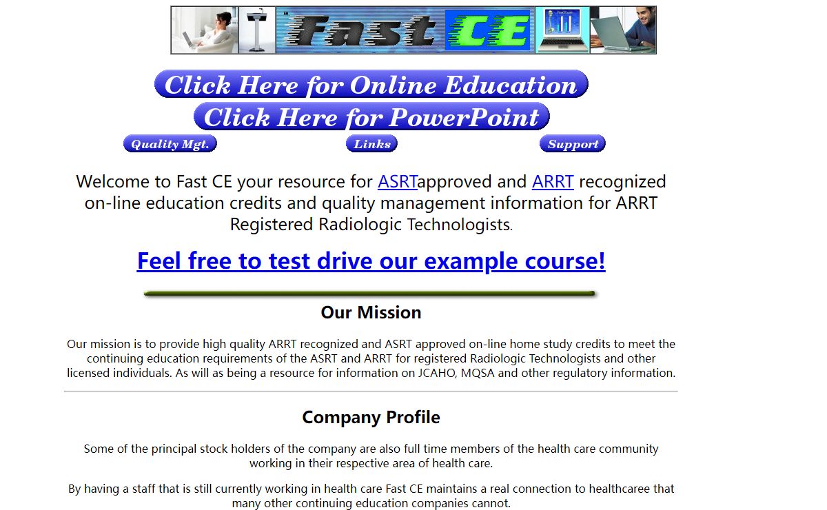 ASRT and ARRT Category A continuing education home study courses for Radiologic Technologist