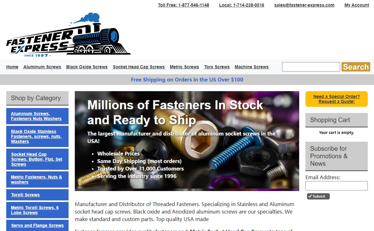 Fastener Express - Millions of Fasteners In Stock and Ready to Ship
