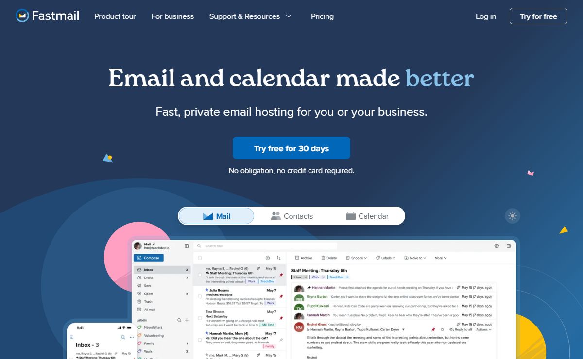 Email and calendar made better | Fastmail