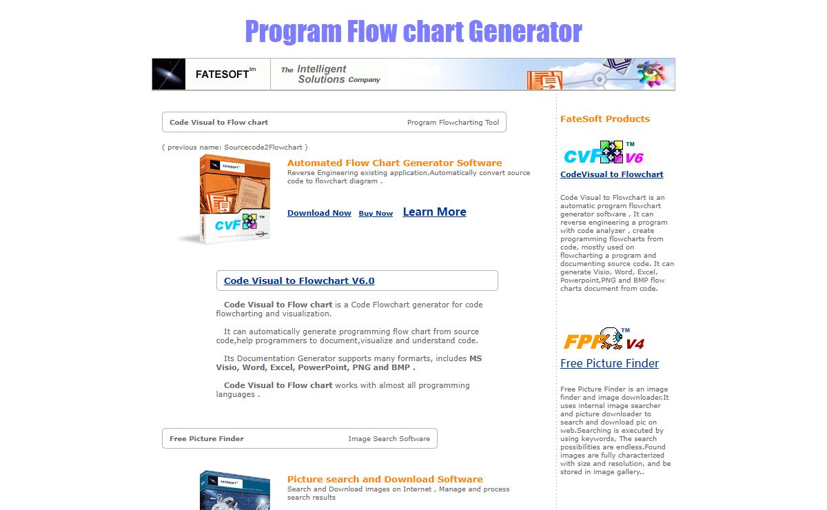 Flow chart Generator from Code: Visio flowchart, flowcharting for C C++ JAVA VB and other program languages, Reverse Engineering Tool