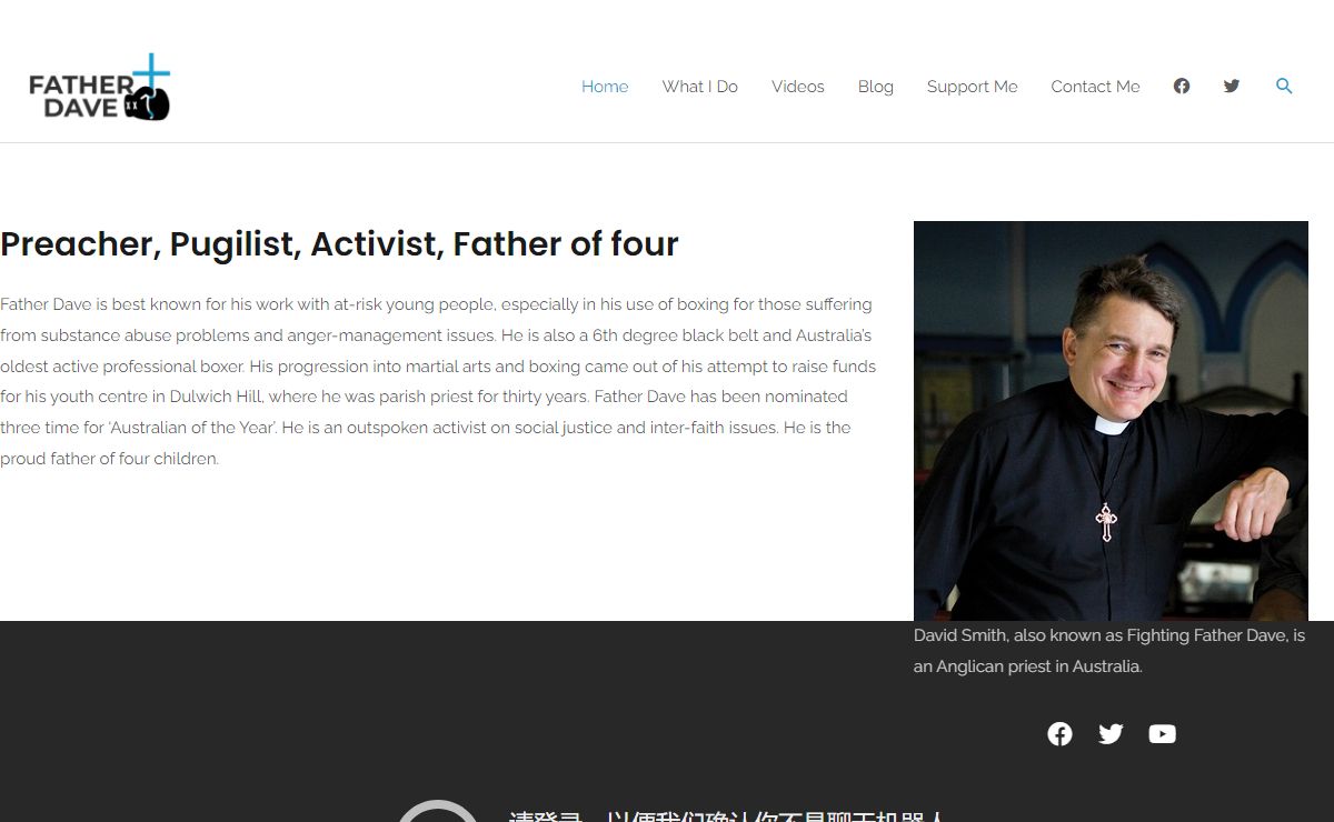 Fighting Father Dave - Parish Priest, Professional fighter, Father of four