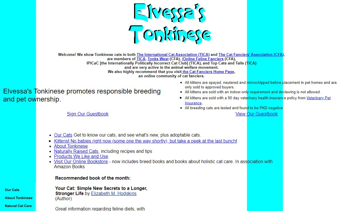 Elvessa's Tonkinese - Tonkinese Cats and Kittens