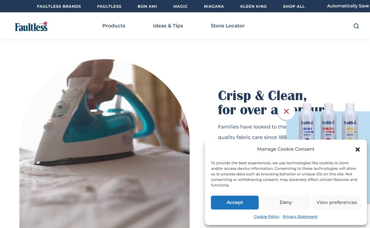 Home - Fabric Care | Faultless Brands