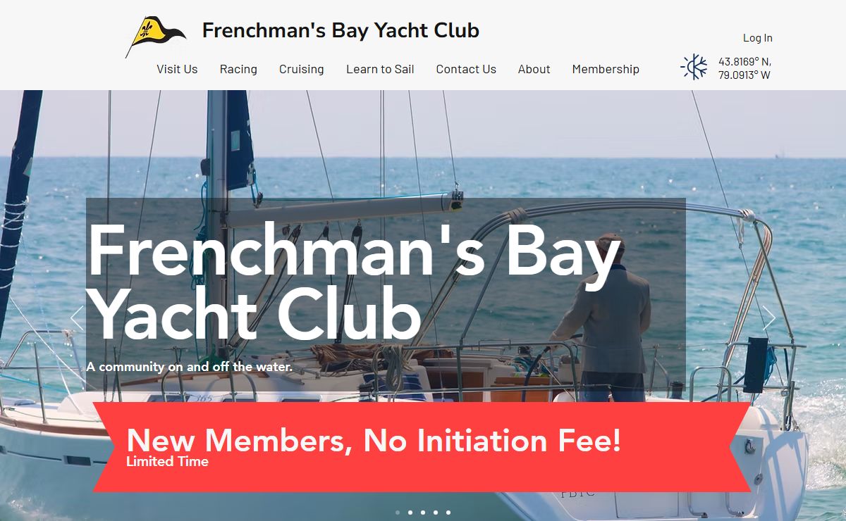 Frenchman's Bay Yacht Club | 635 Breezy Drive, Pickering, Lake Ontario | Learn to Sail, Sailing Camp, Slips Availble