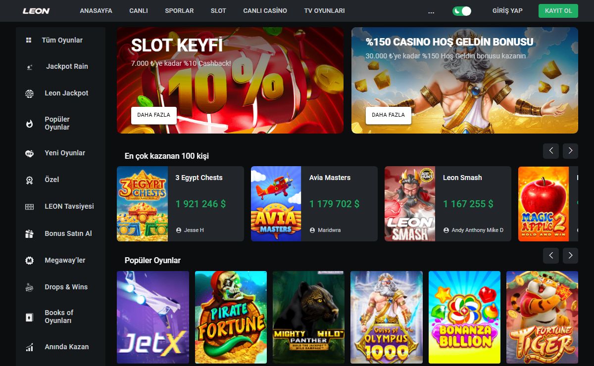 ▶ Leon Casino | Hemen Katılın ve Türkiye'nin En İyi Online Casino⚡Deneyimini Yaşayın!【#2024】