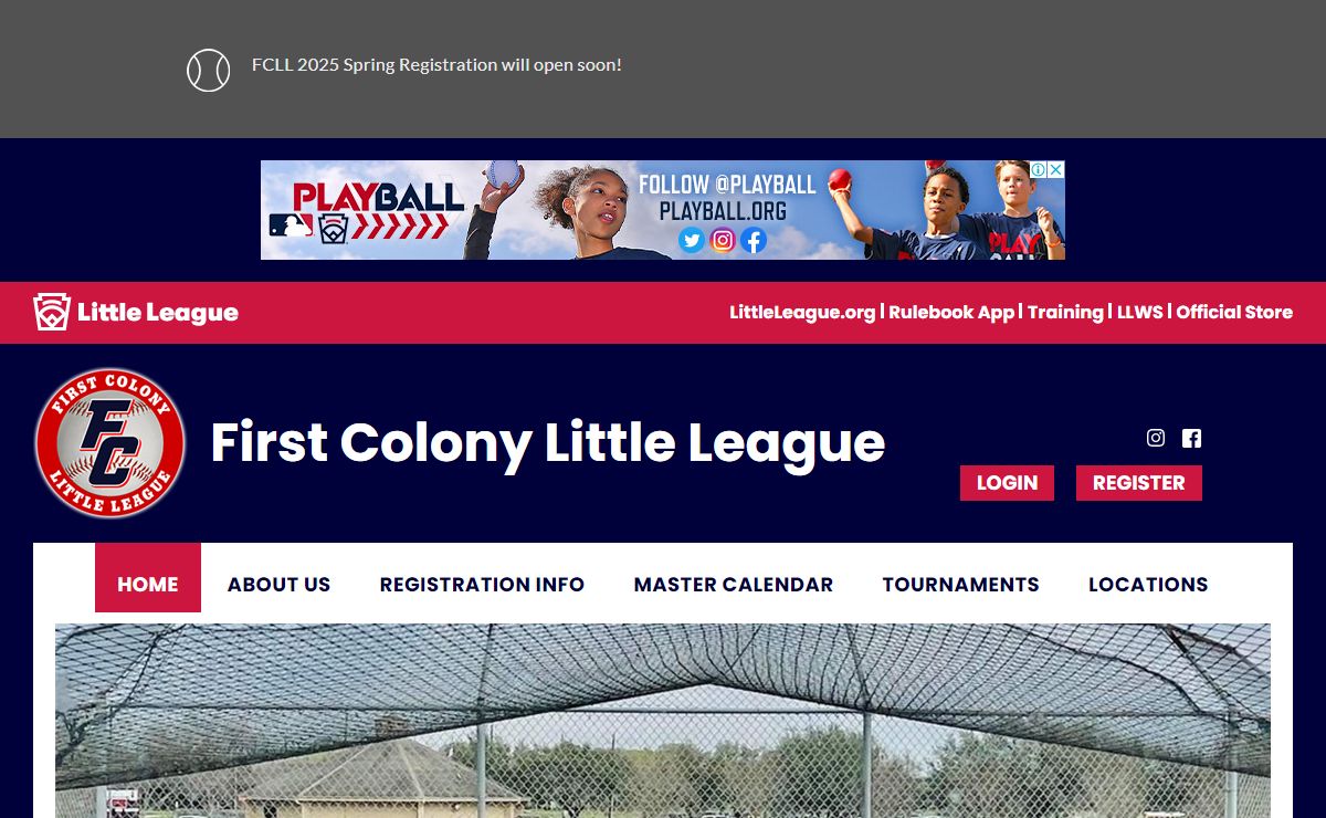 First Colony Little League > Home