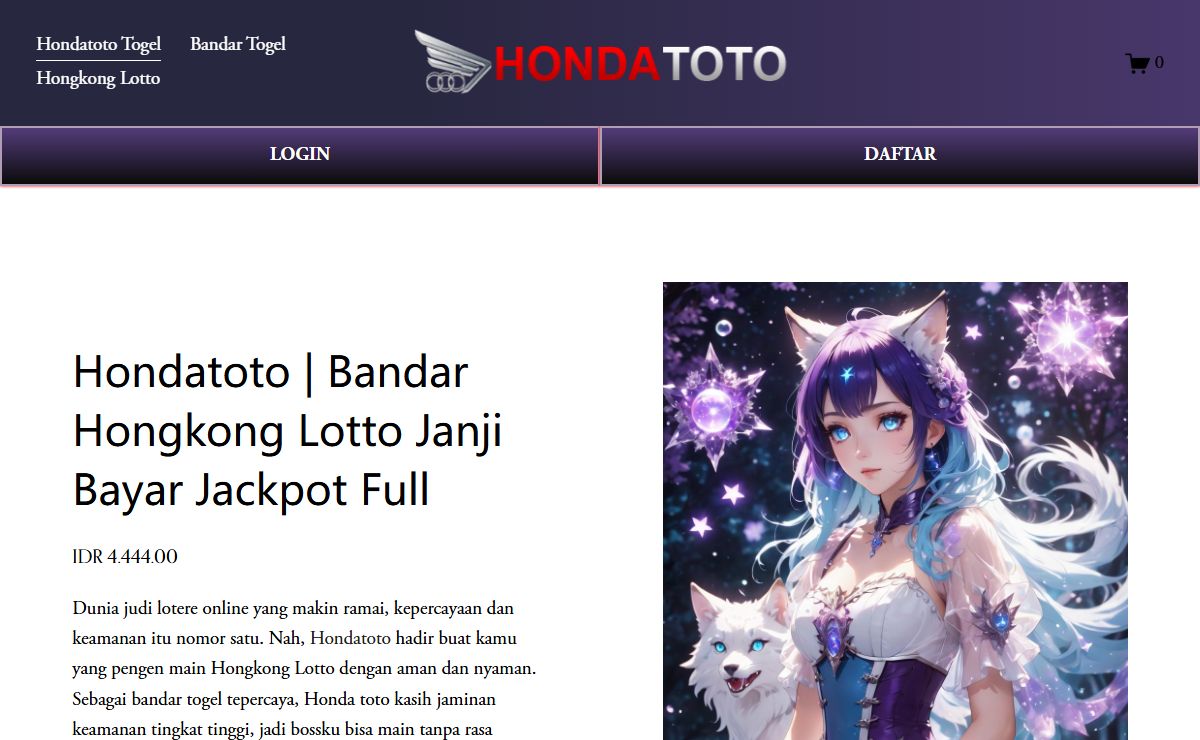 Hondatoto | Bandar Hongkong Lotto Janji Bayar Jackpot Full