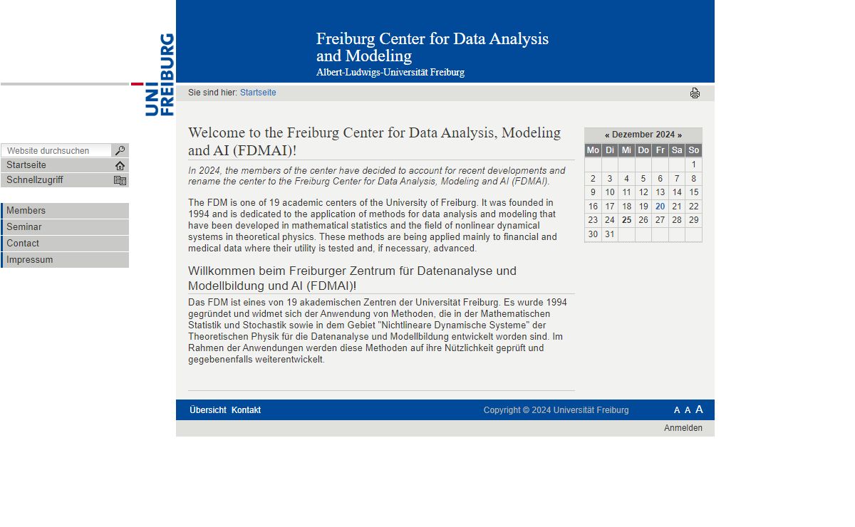 Welcome to the Freiburg Center for Data Analysis, Modeling and AI (FDMAI)! — Freiburg Center for Data Analysis and Modeling
