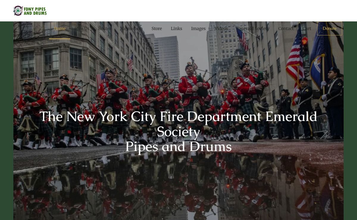 New York City Fire Department Emerald Society Pipes and Drums - Home