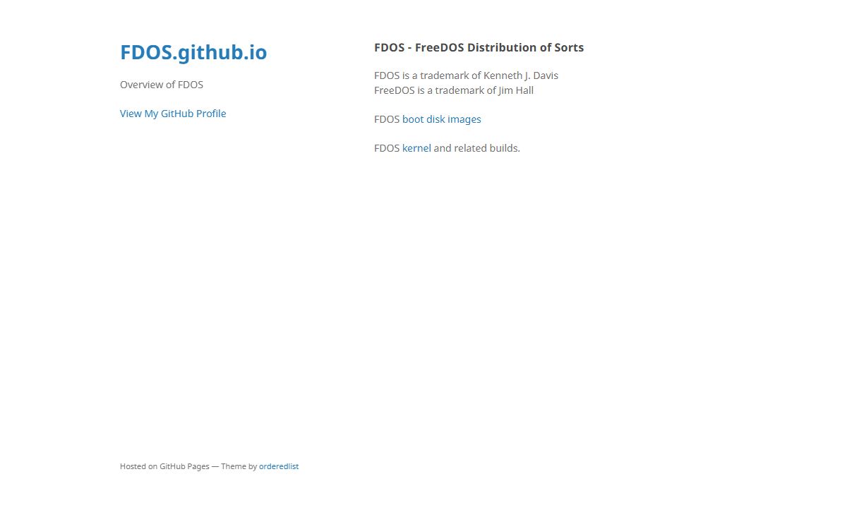 FDOS - FreeDOS Distribution of Sorts | FDOS.github.io