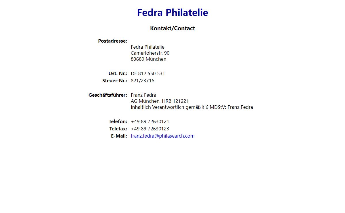 Fedra Philatelie