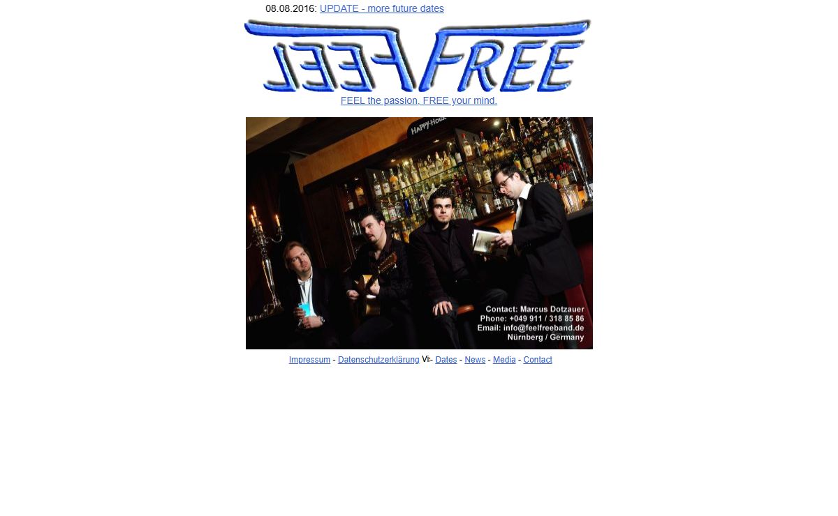 www.FeelFreeBand.de - FEEL the passion, FREE your mind. - www.FeelFreeBand.com