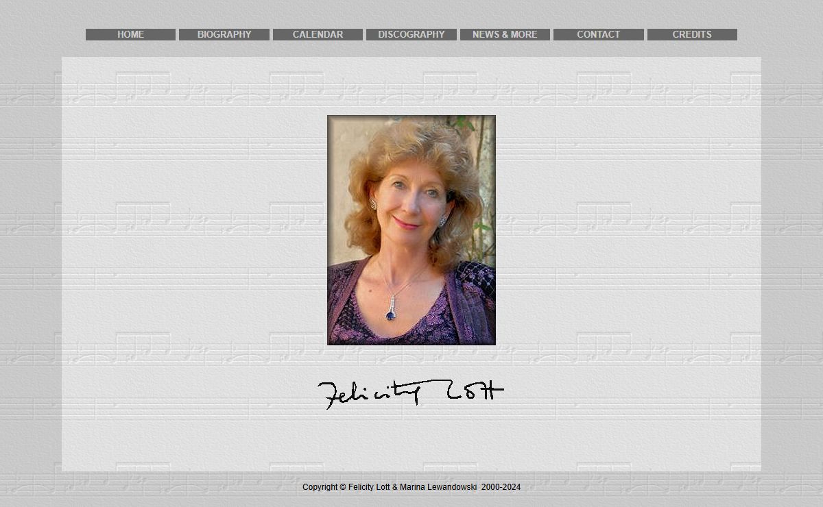 Felicity Lott - Homepage