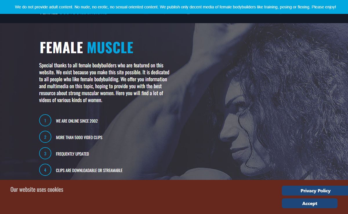 Female bodybuilders clips about workout and posing