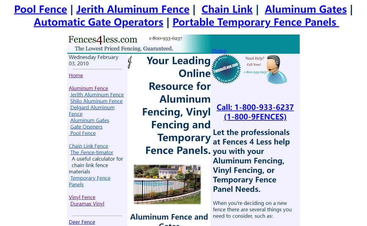 Aluminum Fence | Temporary Fence | Vinyl Fence | Get Your Fences4Less Here!