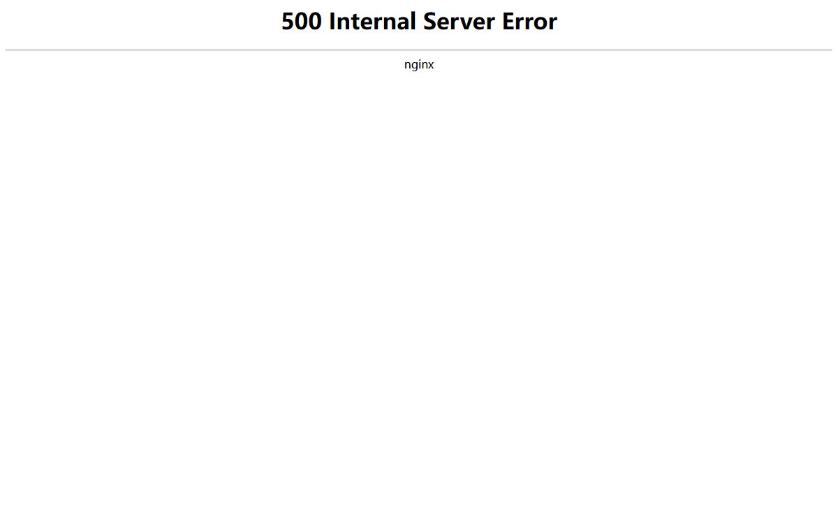 500 Internal Server Error