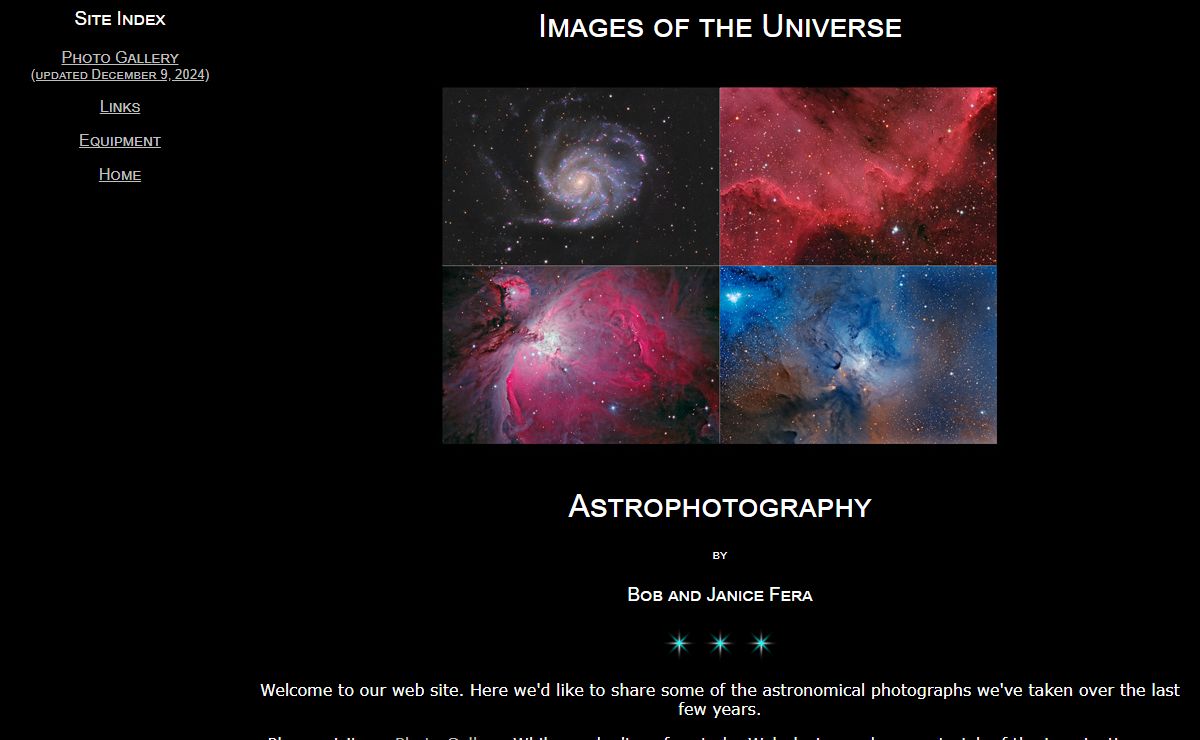 Astrophotography by Bob and Janice Fera