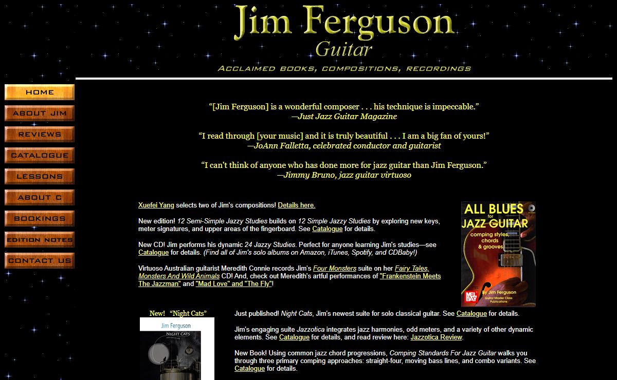 Jim Ferguson: Jazz/Classical Guitarist, Composer, Author, Educator