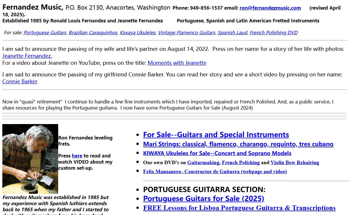 Fernandez Music_Classical, Flamenco, Portuguese & Latin Guitars