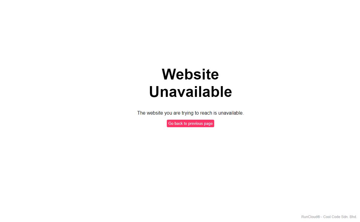 Website Unavailable
