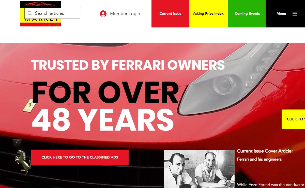 Ferrari Market Letter | Find the Value of Your Ferrari