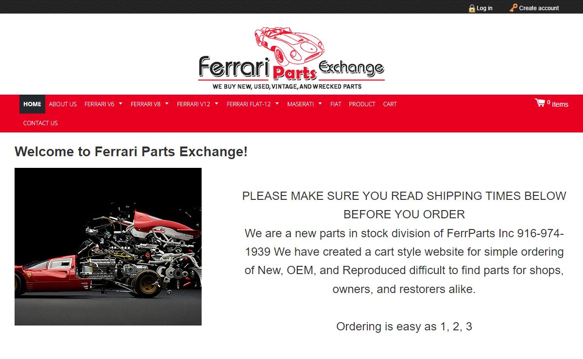 Ferrari Parts Exchange New, OEM, and Reproduced hard to find parts