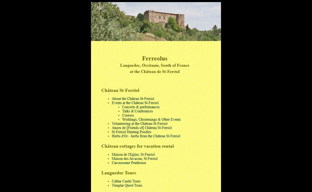 Ferreolus, Château St-Ferriol, South of France