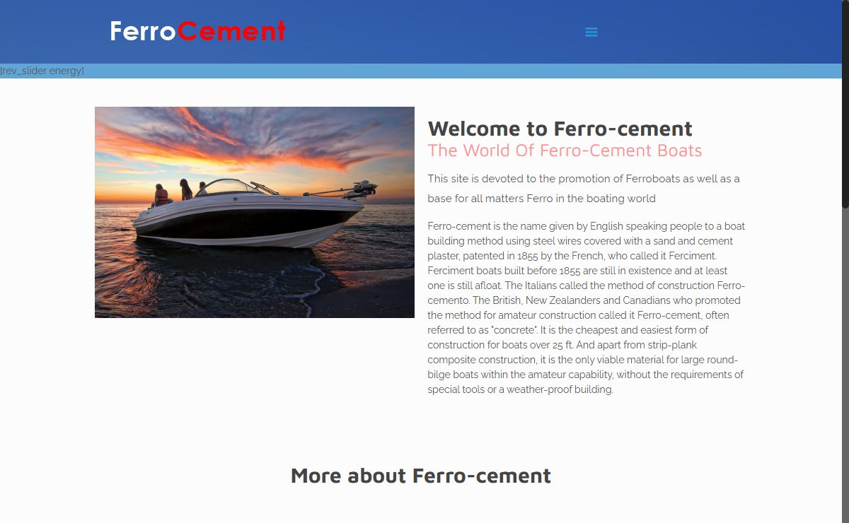 Ferrocement – The World of Ferroboats