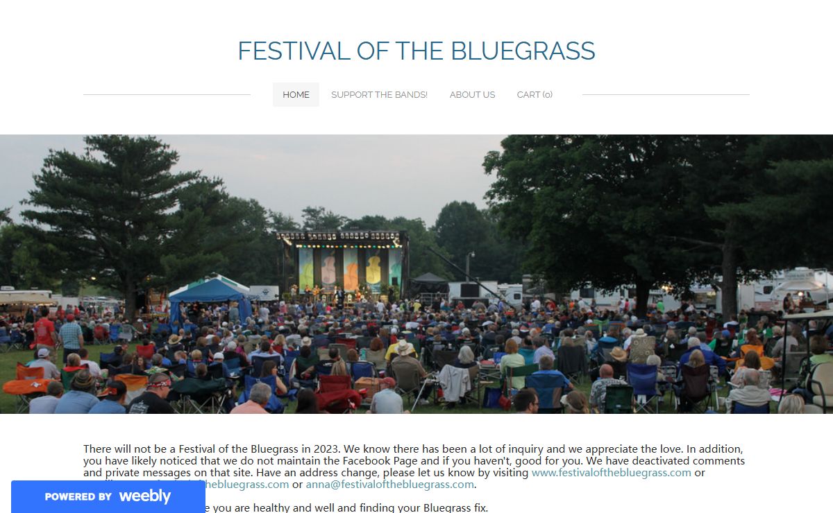 FESTIVAL OF THE BLUEGRASS - Home