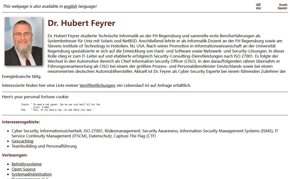 Dr. Hubert Feyrer