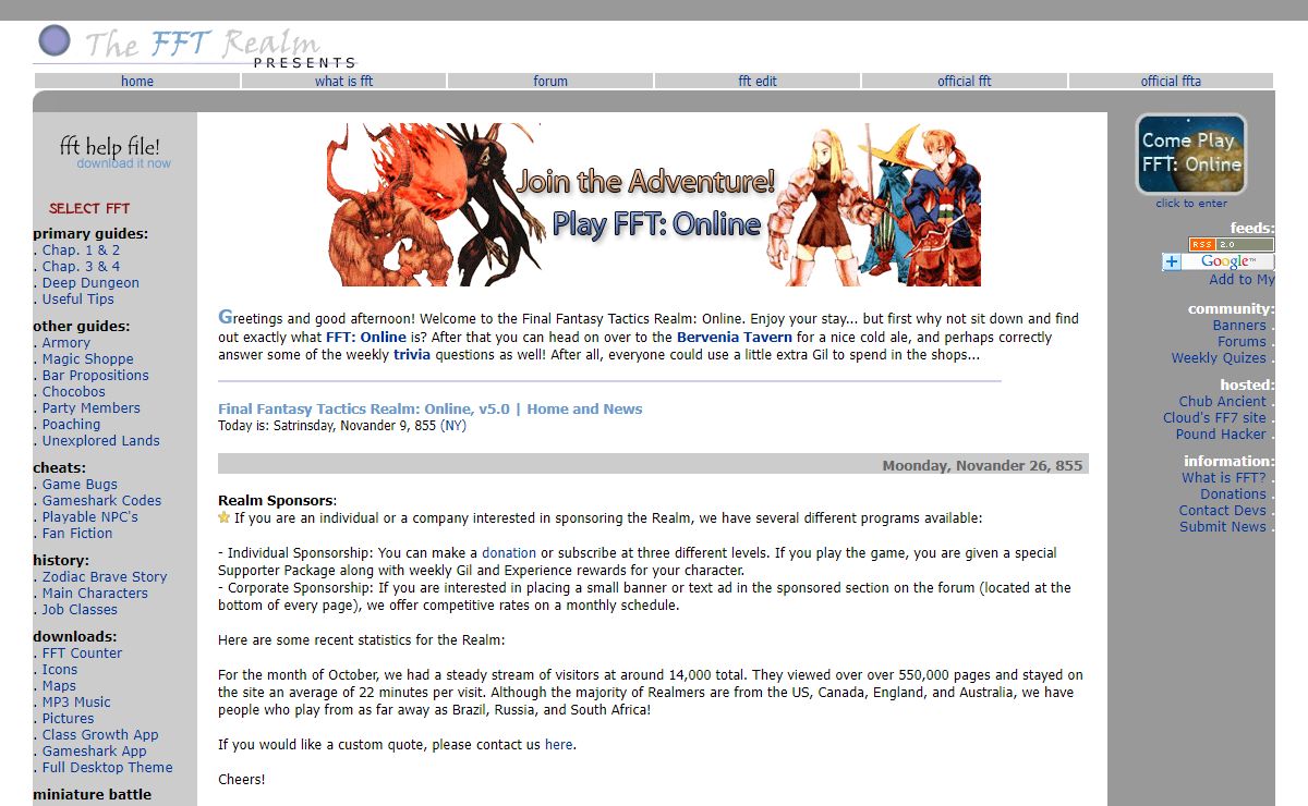 Final Fantasy Tactics Realm: Online, v5.0