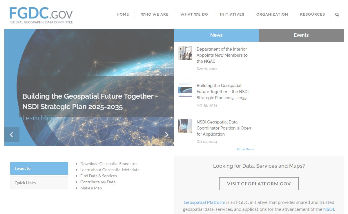The Federal Geographic Data Committee — Federal Geographic Data Committee