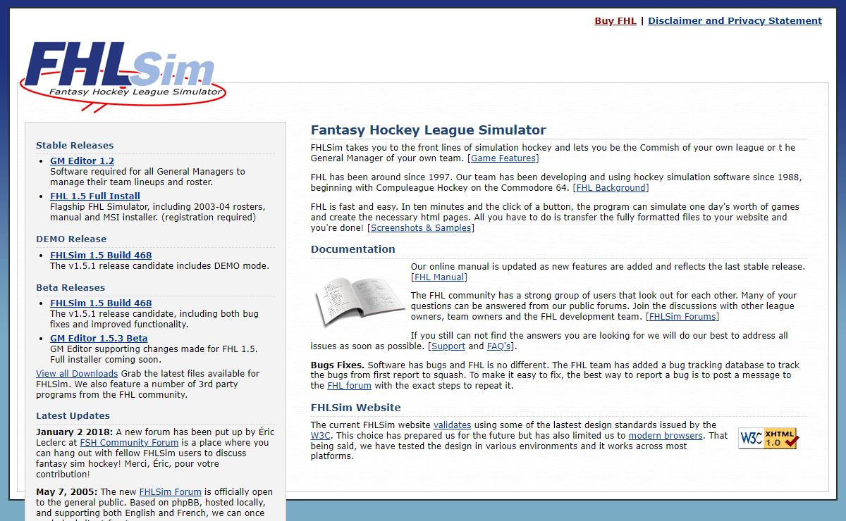 FHLSim.com - Fantasy Hockey League Simulator