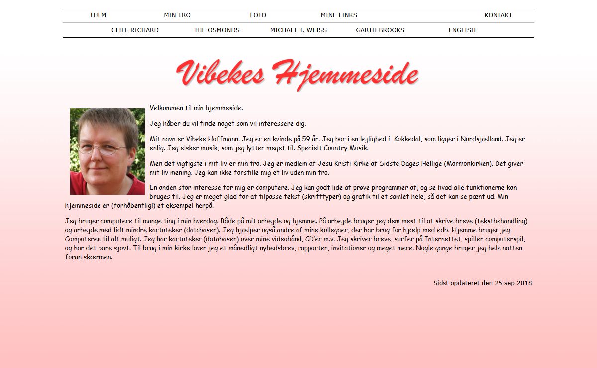 Vibekes Hjemmeside