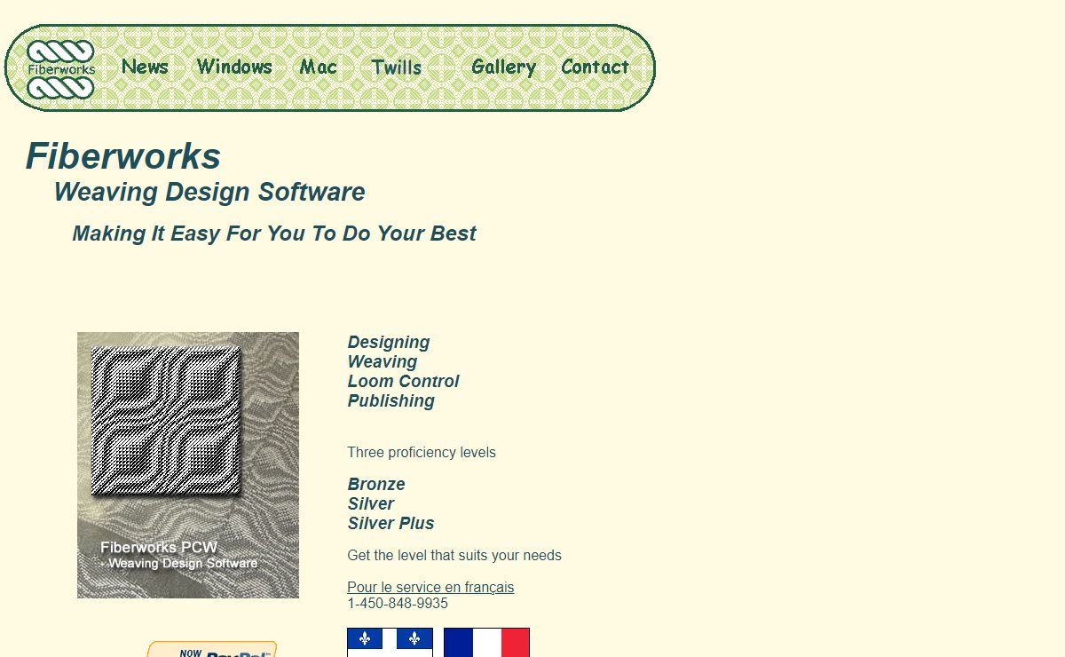 index, Home, Fiberworks PCW, Weaving Software