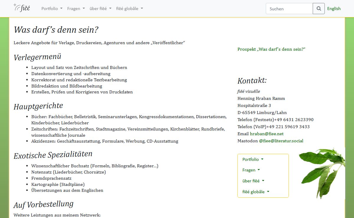 fiëé visuëlle :: Was darf’s denn sein?