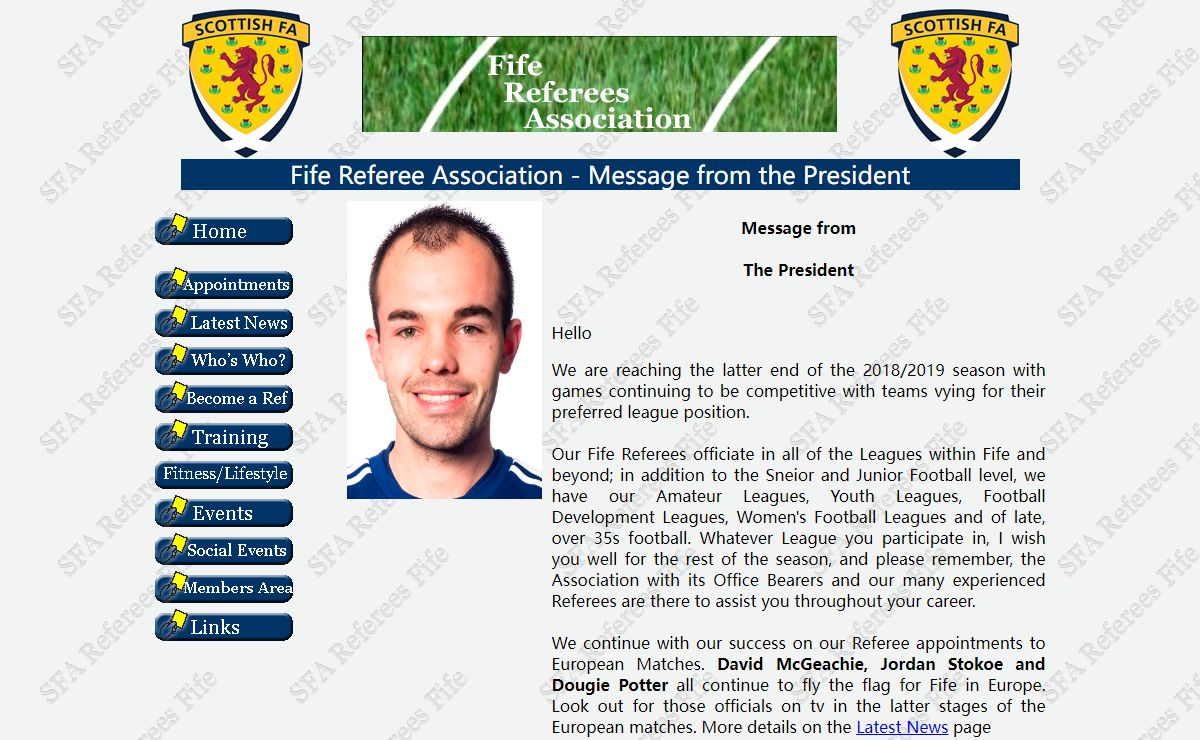 Scottish Football Association of Referees Fife - Home Page
