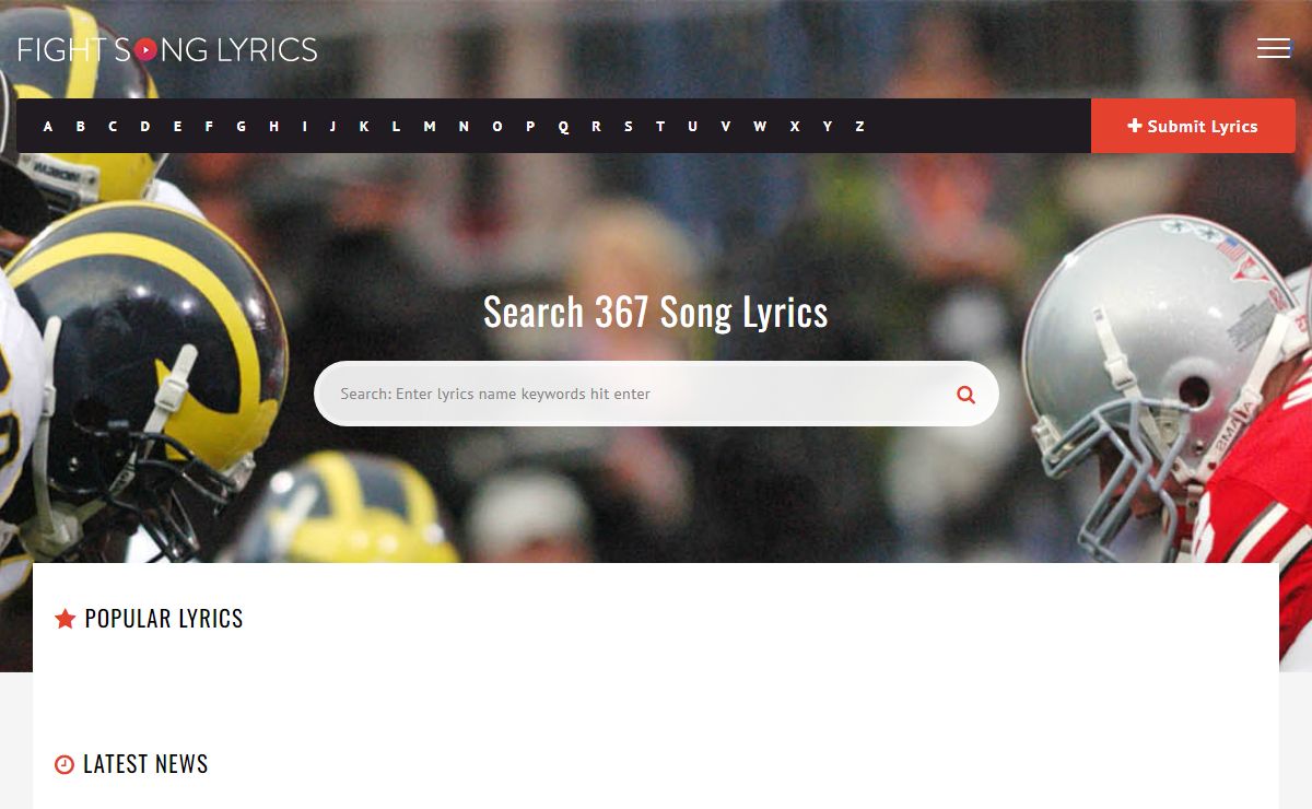 Fight Song Lyrics - Today is Game Day