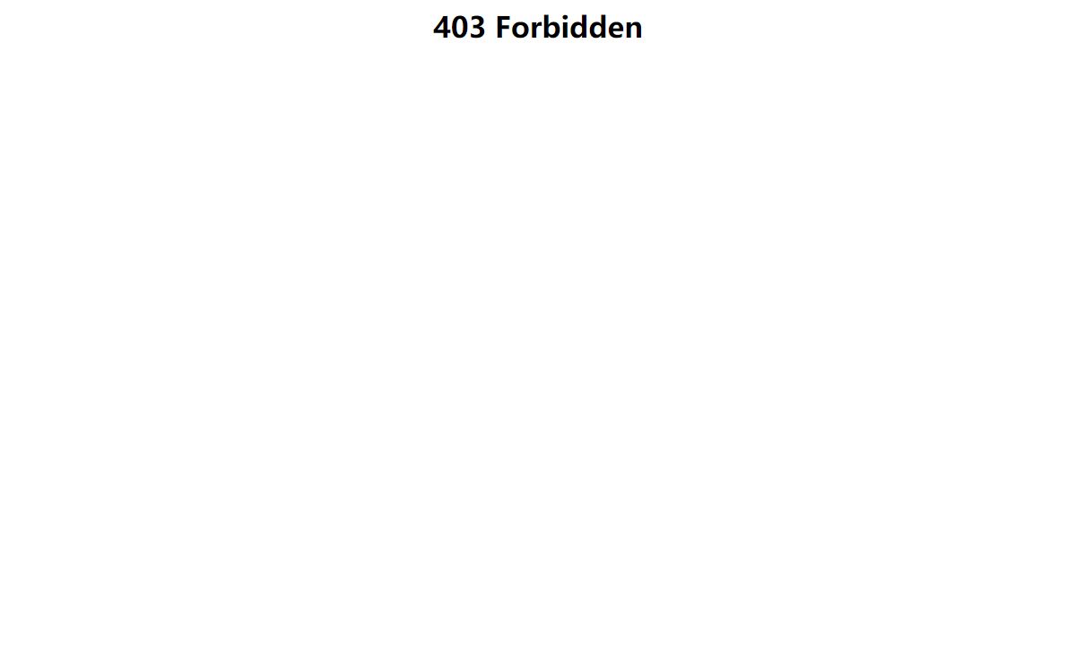 403 Forbidden