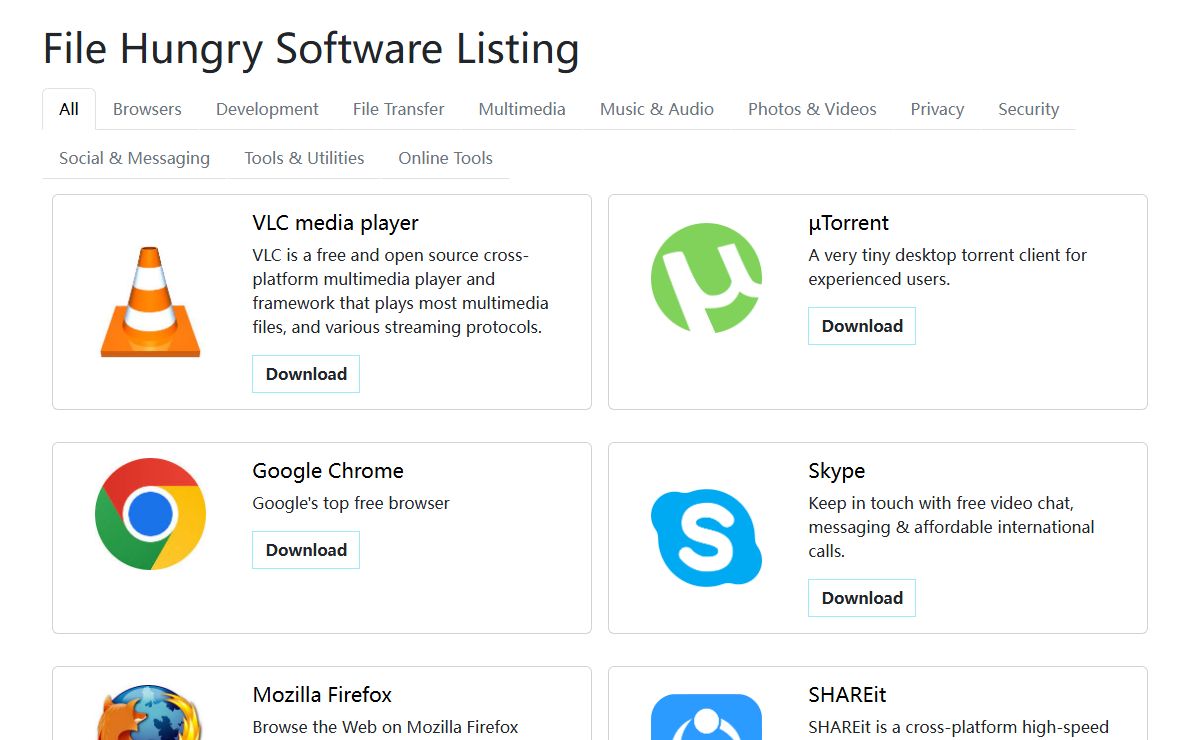 File Hungry Software Downloads