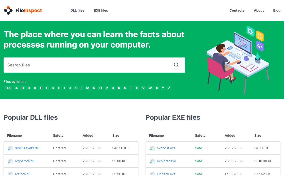 Download and Fix DLL, EXE files from Fileinspect Library